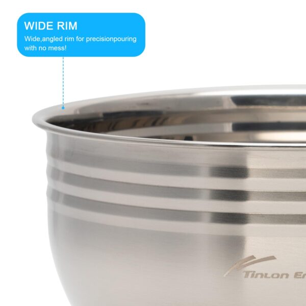 Mixing bowls with LIDS, stainless steel mixing bowls with airtight LIDS for space-saving mixing bowls suitable for cooking, baking, preparation and food storage - Image 3